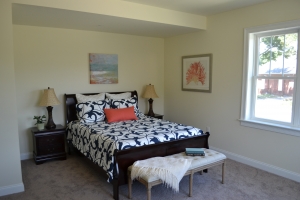 Roomy and bright main bedroom.
