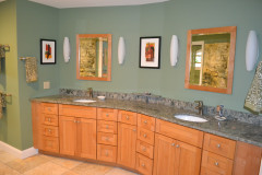 Artful and elegant new master bath