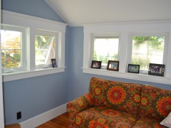 from bathroom to sitting room
