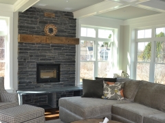 local stone fireplace