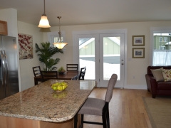 open concept living and dining